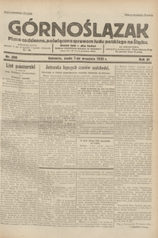 Górnoślązak : pismo codzienne, poświęcone sprawom ludu polskiego na Śląsku.R.31, nr 206 (7 września 1932)