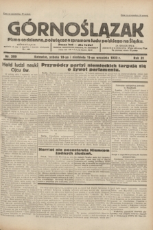 Górnoślązak : pismo codzienne, poświęcone sprawom ludu polskiego na Śląsku.R.31, nr 209 (10 i 11 września 1932)