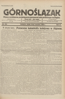 Górnoślązak : pismo codzienne, poświęcone sprawom ludu polskiego na Śląsku.R.31, nr 214 (16 września 1932)