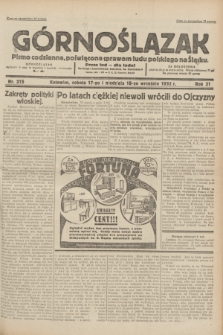 Górnoślązak : pismo codzienne, poświęcone sprawom ludu polskiego na Śląsku.R.31, nr 215 (17 i 18 września 1932)