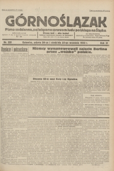 Górnoślązak : pismo codzienne, poświęcone sprawom ludu polskiego na Śląsku.R.31, nr 221 (24 i 25 września 1932)