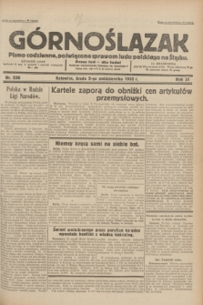 Górnoślązak : pismo codzienne, poświęcone sprawom ludu polskiego na Śląsku.R.31, nr 230 (5 października 1932)