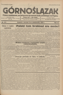 Górnoślązak : pismo codzienne, poświęcone sprawom ludu polskiego na Śląsku.R.31, nr 231 (6 października 1932)