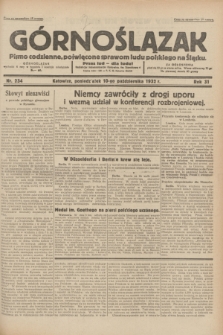 Górnoślązak : pismo codzienne, poświęcone sprawom ludu polskiego na Śląsku.R.31, nr 234 (10 października 1932)