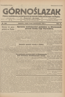 Górnoślązak : pismo codzienne, poświęcone sprawom ludu polskiego na Śląsku.R.31, nr 238 (14 października 1932)