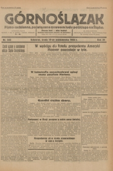 Górnoślązak : pismo codzienne, poświęcone sprawom ludu polskiego na Śląsku.R.31, nr 242 (19 października 1932)