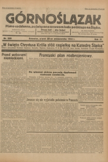 Górnoślązak : pismo codzienne, poświęcone sprawom ludu polskiego na Śląsku.R.31, nr 250 (28 października 1932)