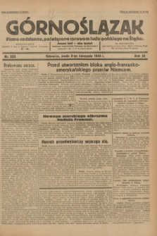 Górnoślązak : pismo codzienne, poświęcone sprawom ludu polskiego na Śląsku.R.31, nr 253 (2 listopada 1932)