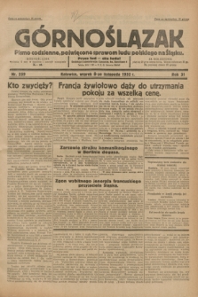 Górnoślązak : pismo codzienne, poświęcone sprawom ludu polskiego na Śląsku.R.31, nr 259 (8 listopada 1932)