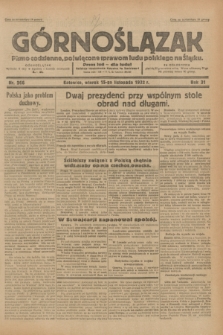 Górnoślązak : pismo codzienne, poświęcone sprawom ludu polskiego na Śląsku.R.31, nr 266 (15 listopada 1932)