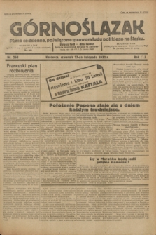Górnoślązak : pismo codzienne, poświęcone sprawom ludu polskiego na Śląsku.R.31, nr 268 (17 listopada 1932)