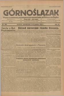 Górnoślązak : pismo codzienne, poświęcone sprawom ludu polskiego na Śląsku.R.31, nr 284 (5 grudnia 1932)
