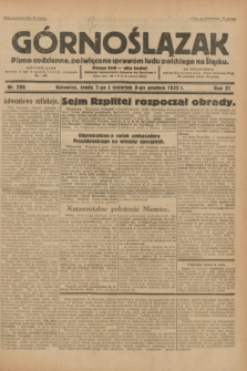 Górnoślązak : pismo codzienne, poświęcone sprawom ludu polskiego na Śląsku.R.31, nr 286 (7 i 8 grudnia 1932)