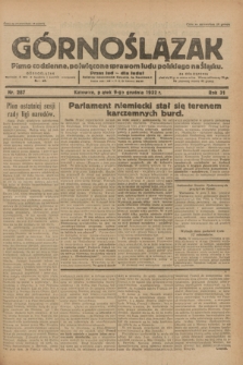 Górnoślązak : pismo codzienne, poświęcone sprawom ludu polskiego na Śląsku.R.31, nr 287 (9 grudnia 1932)