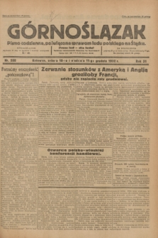 Górnoślązak : pismo codzienne, poświęcone sprawom ludu polskiego na Śląsku.R.31, nr 288 (10 i 11 grudnia 1932)