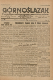 Górnoślązak : pismo codzienne, poświęcone sprawom ludu polskiego na Śląsku.R.31, nr 289 (12 grudnia 1932)