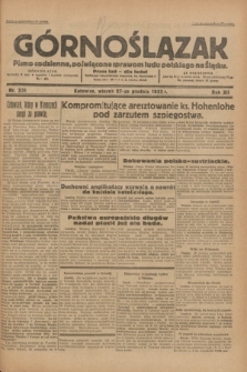 Górnoślązak : pismo codzienne, poświęcone sprawom ludu polskiego na Śląsku.R.31, nr 301 (27 grudnia 1932)