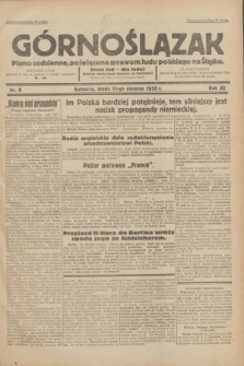 Górnoślązak : Pismo codzienne, poświęcone sprawom ludu polskiego na Śląsku.R.32, nr 8 (11 stycznia 1933)