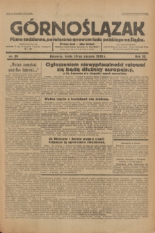 Górnoślązak : Pismo codzienne, poświęcone sprawom ludu polskiego na Śląsku.R.32, nr 20 (25 stycznia 1933)