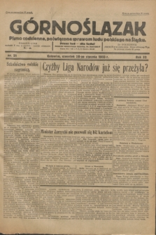 Górnoślązak : Pismo codzienne, poświęcone sprawom ludu polskiego na Śląsku.R.32, nr 21 (16 stycznia 1933)