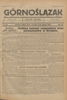 Górnoślązak : Pismo codzienne, poświęcone sprawom ludu polskiego na Śląsku.R.32, nr 23 (28 stycznia 1933)