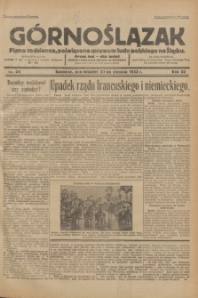 Górnoślązak : Pismo codzienne, poświęcone sprawom ludu polskiego na Śląsku.R.32, nr 24 (30 stycznia 1933)