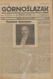 Górnoślązak : Pismo codzienne, poświęcone sprawom ludu polskiego na Śląsku.R.32, nr 26 (1 lutego 1933)