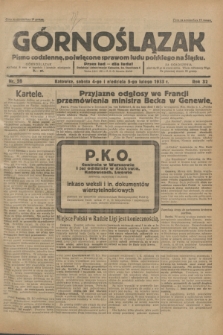 Górnoślązak : Pismo codzienne, poświęcone sprawom ludu polskiego na Śląsku.R.32, nr 28 (4 lutego 1933)