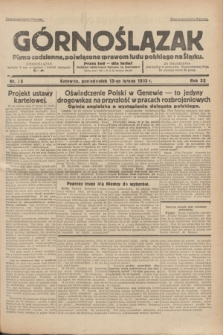 Górnoślązak : Pismo codzienne, poświęcone sprawom ludu polskiego na Śląsku.R.32, nr 35 (13 lutego 1933)