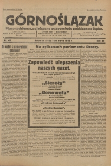 Górnoślązak : Pismo codzienne, poświęcone sprawom ludu polskiego na Śląsku.R.32, nr 49 (1 marca 1933)