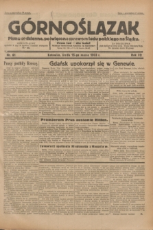 Górnoślązak : pismo codzienne, poświęcone sprawom ludu polskiego na Śląsku.R.32, nr 61 (15 marca 1933)