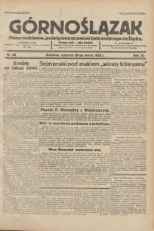 Górnoślązak : pismo codzienne, poświęcone sprawom ludu polskiego na Śląsku.R.32, nr 68 (23 marca 1933)
