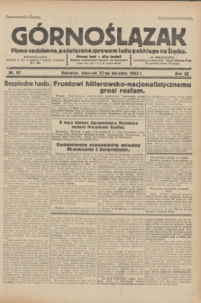 Górnoślązak : pismo codzienne, poświęcone sprawom ludu polskiego na Śląsku.R.32, nr 97 (27 kwietnia 1933)