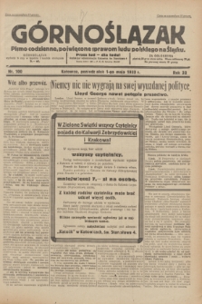 Górnoślązak : pismo codzienne, poświęcone sprawom ludu polskiego na Śląsku.R.32, nr 100 (1 maja 1933)