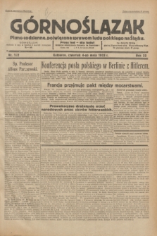 Górnoślązak : pismo codzienne, poświęcone sprawom ludu polskiego na Śląsku.R.32, nr 102 (4 maja 1933)