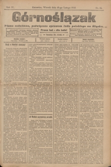 Górnoślązak : pismo codzienne, poświęcone sprawom ludu polskiego na Śląsku.R.4, nr 36 (14 lutego 1905)
