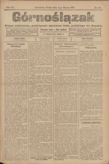 Górnoślązak : pismo codzienne, poświęcone sprawom ludu polskiego na Śląsku.R.4, nr 49 (1 marca 1905)