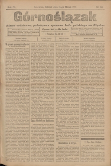 Górnoślązak : pismo codzienne, poświęcone sprawom ludu polskiego na Śląsku.R.4, nr 60 (14 marca 1905)