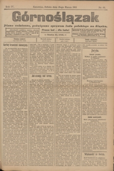 Górnoślązak : pismo codzienne, poświęcone sprawom ludu polskiego na Śląsku.R.4, nr 64 (18 marca 1905)