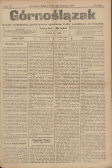 Górnoślązak : pismo codzienne, poświęcone sprawom ludu polskiego na Śląsku.R.4, nr 126 (3 czerwca 1905)