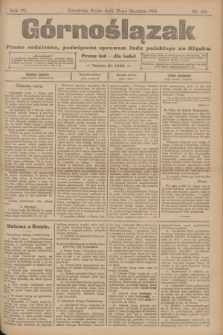 Górnoślązak : pismo codzienne, poświęcone sprawom ludu polskiego na Śląsku.R.4, nr 193 (23 sierpnia 1905)
