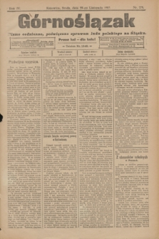 Górnoślązak : pismo codzienne, poświęcone sprawom ludu polskiego na Śląsku.R.4, nr 274 (29 listopada 1905)