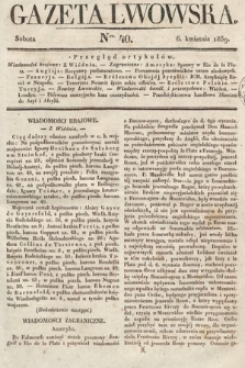 Gazeta Lwowska. 1839, nr 40