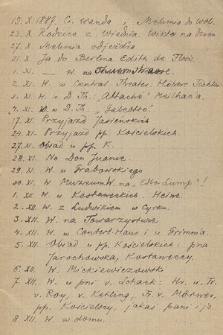 Dziennik z notatkami z życia towarzyskiego, od 19 października 1887 – 29 października 1888 r.