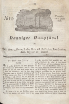 Danziger Dampfboot für Geist, Humor, Satire, Poesie, Welt- und Volksleben, Korrespondenz, Kunst, Literatur und Theater. Jg.6, № 119 (6 Oktober 1836)