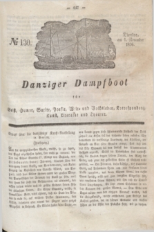 Danziger Dampfboot für Geist, Humor, Satire, Poesie, Welt- und Volksleben, Korrespondenz, Kunst, Literatur und Theater. Jg.6, № 130 (1 November 1836) + dod.