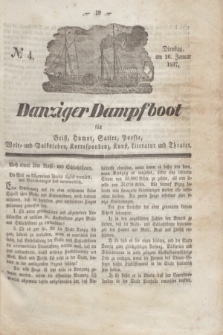 Danziger Dampfboot für Geist, Humor, Satire, Poesie, Welt- und Volksleben, Korrespondenz, Kunst, Literatur und Theater. Jg.7, № 4 (10 Januar 1837) + dod.