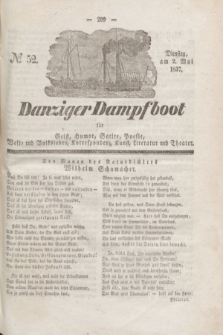 Danziger Dampfboot für Geist, Humor, Satire, Poesie, Welt- und Volksleben, Korrespondenz, Kunst, Literatur und Theater. Jg.7, № 52 (2 Mai 1837) + dod.