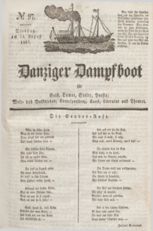Danziger Dampfboot für Geist, Humor, Satire, Poesie, Welt- und Volksleben, Korrespondenz, Kunst, Literatur und Theater. Jg.7, № 97 (15 August 1837) + dod.
