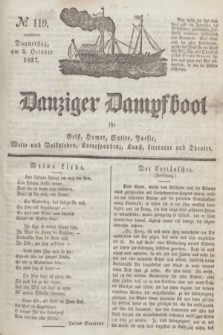 Danziger Dampfboot für Geist, Humor, Satire, Poesie, Welt- und Volksleben, Korrespondenz, Kunst, Literatur und Theater. Jg.7, № 119 (5 October 1837) + dod.